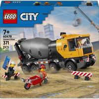 LEGO City Cement Mixer Truck – 371 Pieces | Set 60478