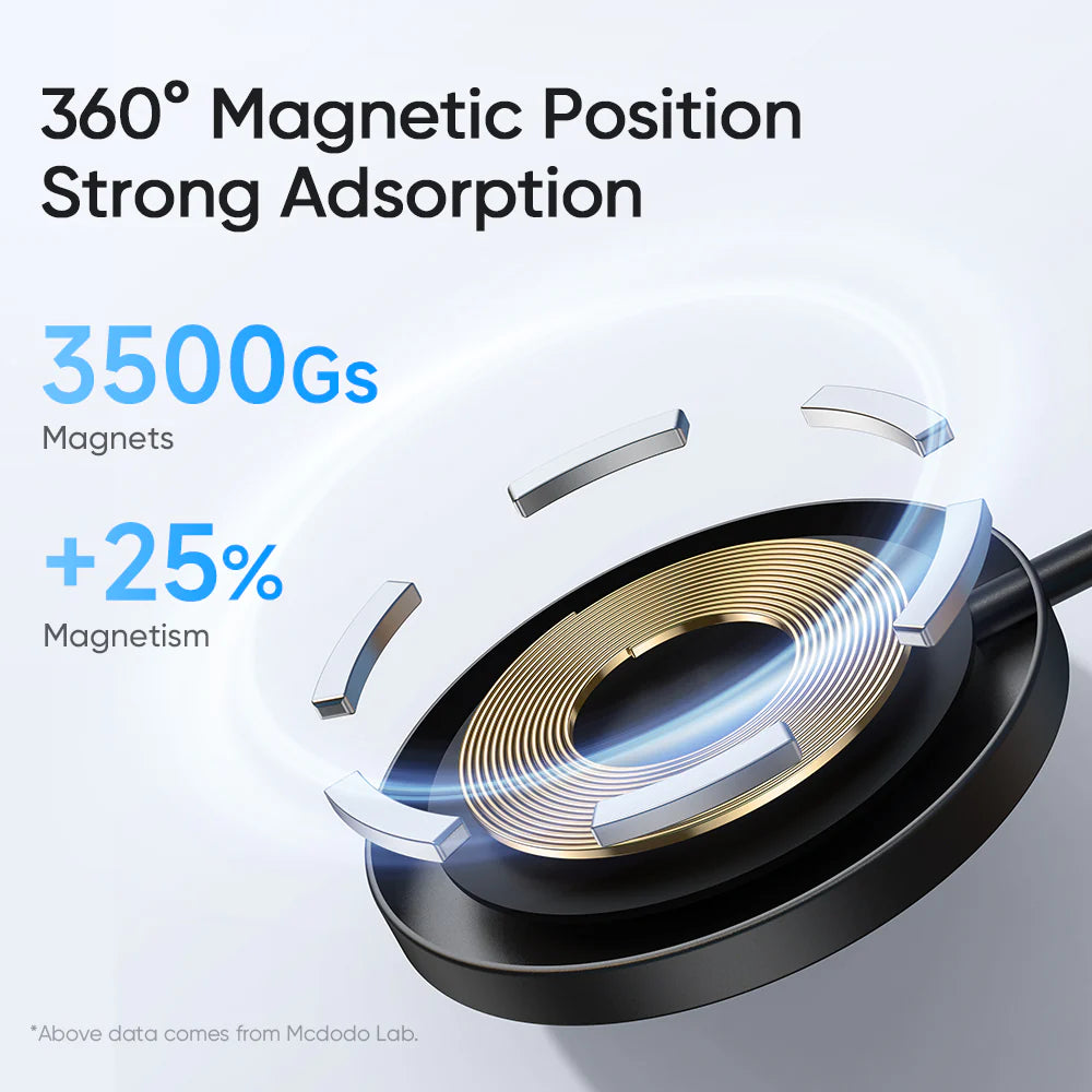 Mcdodo 15W Moon Series Magnetic Fast Wireless Charger - Black Mcdodo 15W Moon Series Magnetic Fast Wireless Charger - Black