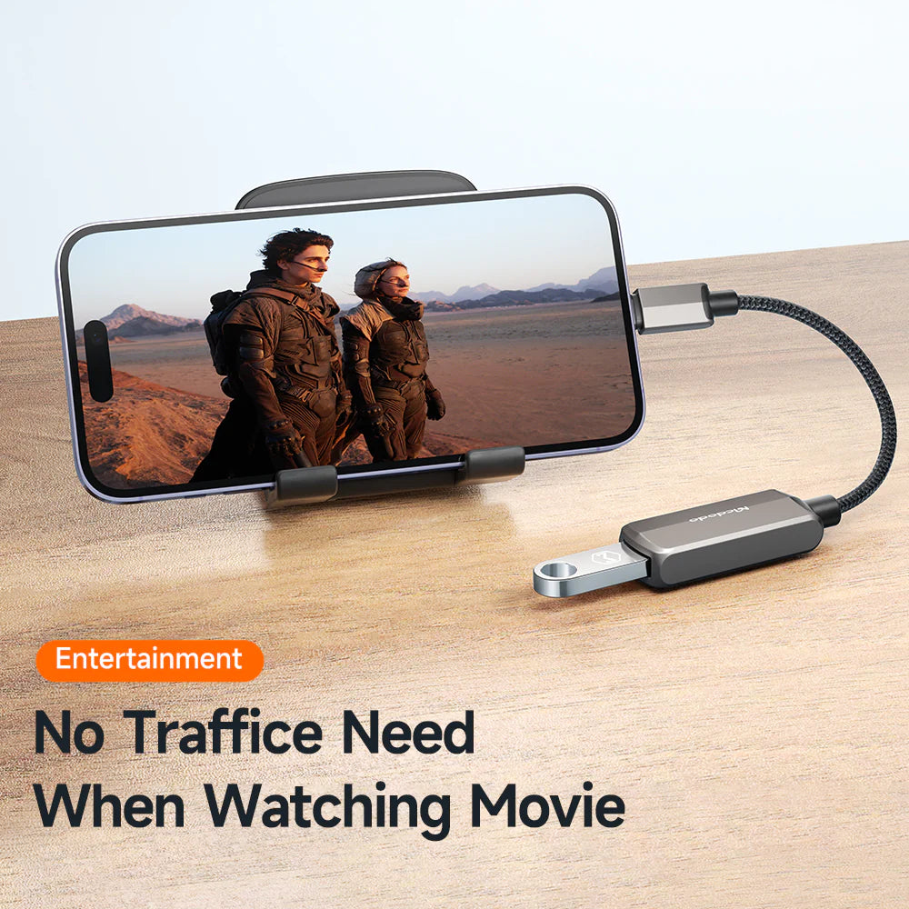Mcdodo OTG 2 in 1 Converter Lightning to USB A 3.0 - Black Mcdodo OTG 2 in 1 Converter Lightning to USB A 3.0 - Black