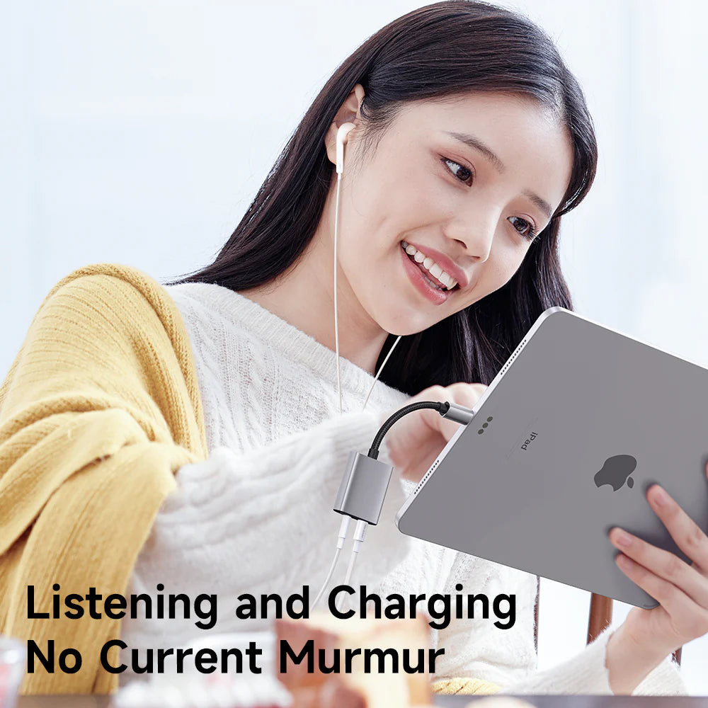 محول 2 في 1 مكدودو لايتينج إلى دي سي3.5 و صوت لايتينج- أسود