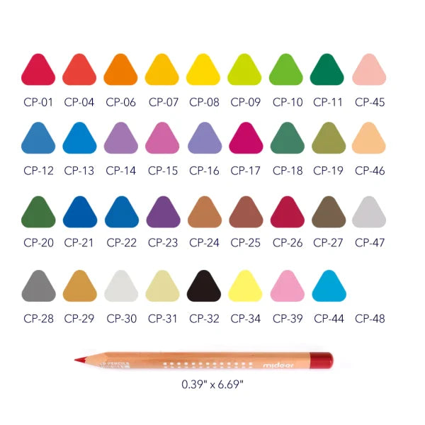 Mideer Vibrant Colored Pencils 36 Colors – Safe for Kids