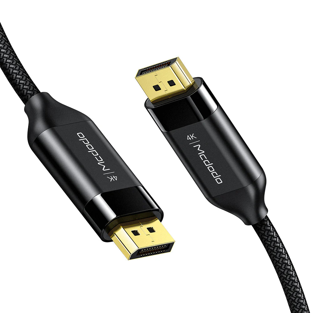 Mcdodo DP to DP Cable 4K HDR High Definition 2m Ultra Clear - Black Mcdodo DP to DP Cable 4K HDR High Definition 2m Ultra Clear - Black