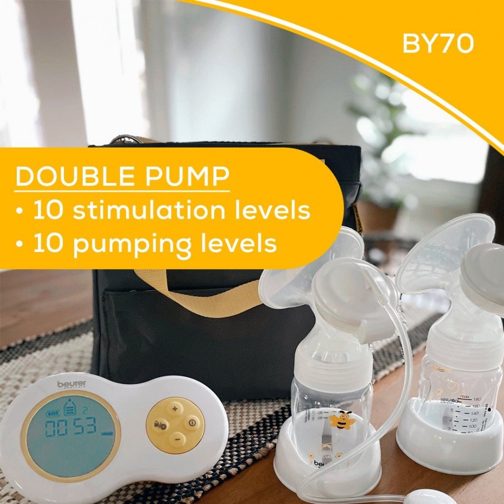 Beurer BY 70 Dual Breast Pump Fast & Efficient Milk Pumping Beurer BY 70 Dual Breast Pump Fast & Efficient Milk Pumping