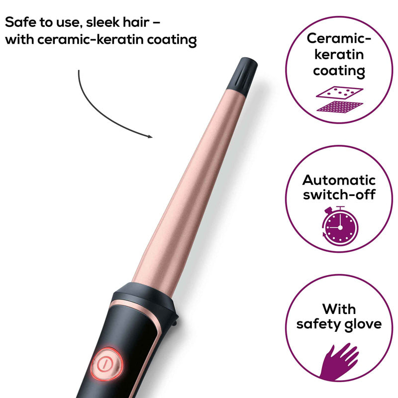 Beurer HT 53 Ceramic Keratin Hair Curling Iron for Perfect Curls