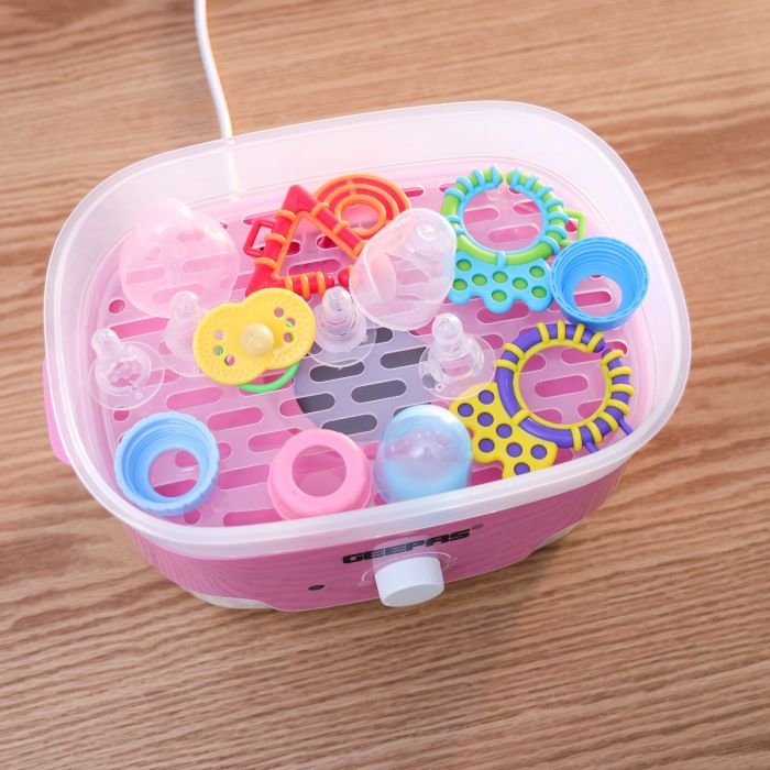 Geepas Baby Bottle SterilizerSterilizes 6 Bottles BPA-Free Geepas Baby Bottle SterilizerSterilizes 6 Bottles BPA-Free