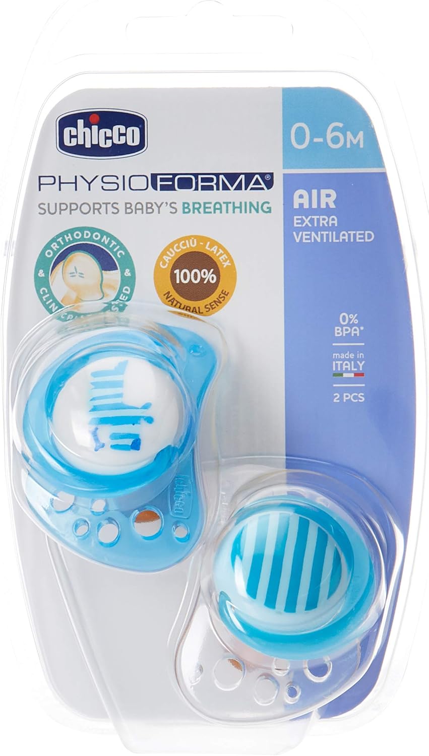 Chicco Physio Air 0-6M 2PCS Ventilated & Ultra-Comfortable