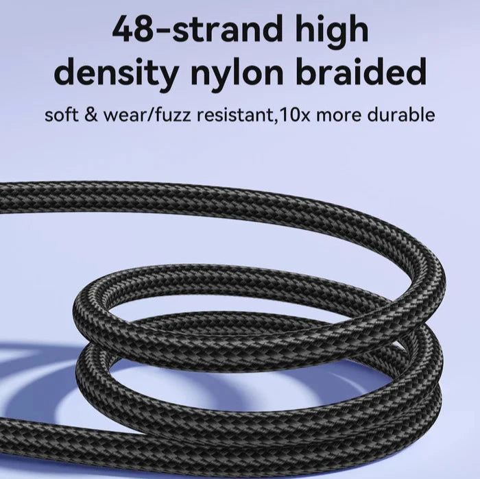 Joyroom 60W Fast Charging Data Cable, Durable & Flexible - Black & Clear Joyroom 60W Fast Charging Data Cable, Durable & Flexible - Black & Clear