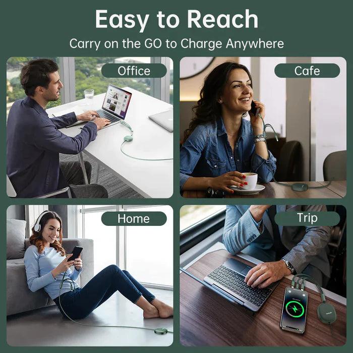 Mcdodo 3 in 1 Retractable 1.2M USB Fast Charging Cable Mcdodo 3 in 1 Retractable 1.2M USB Fast Charging Cable