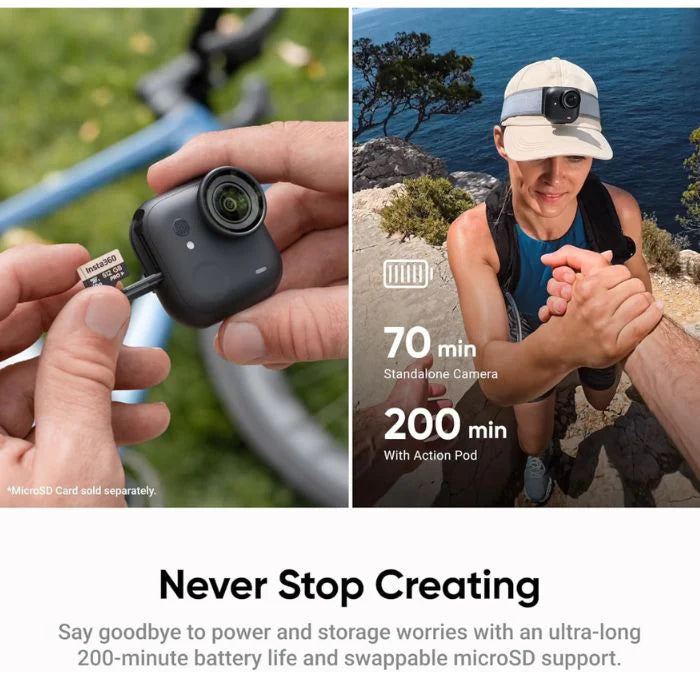 Insta360 GO Ultra Creator Bundle Midnight | 4K60fps