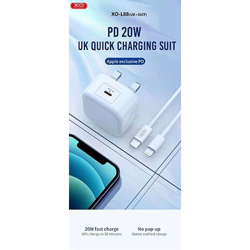 XO L88 UK PD20W fast home charger