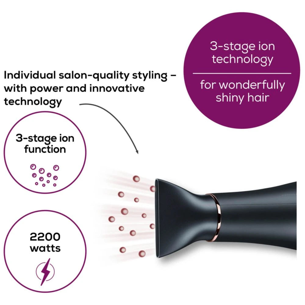 Beurer HC 50 Hair Dryer 2200W Ionic Technology & Shine Beurer HC 50 Hair Dryer 2200W Ionic Technology & Shine