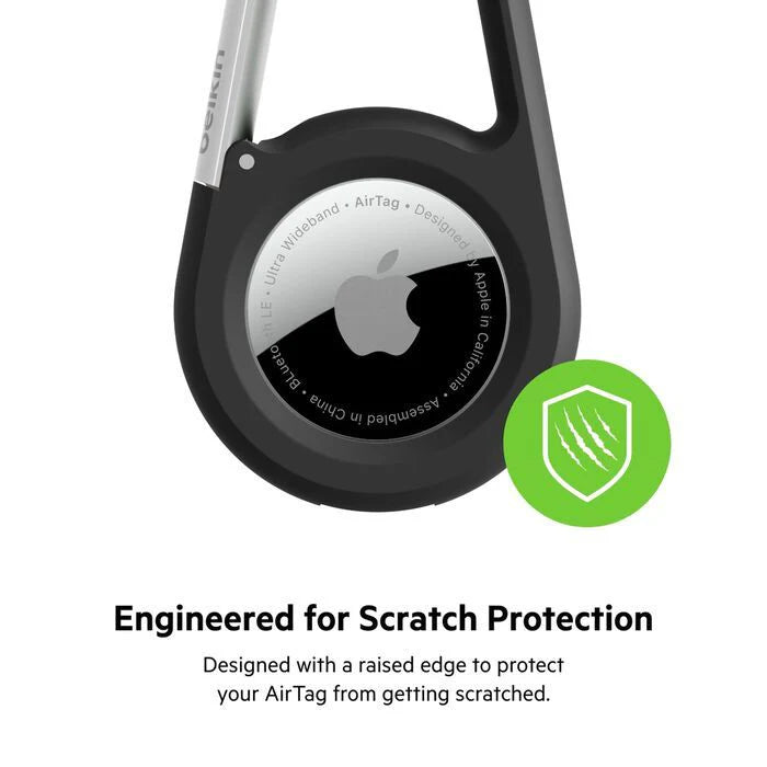 Belkin Secure Holder with Carabiner for AirTag - Snap-and-Lock Design