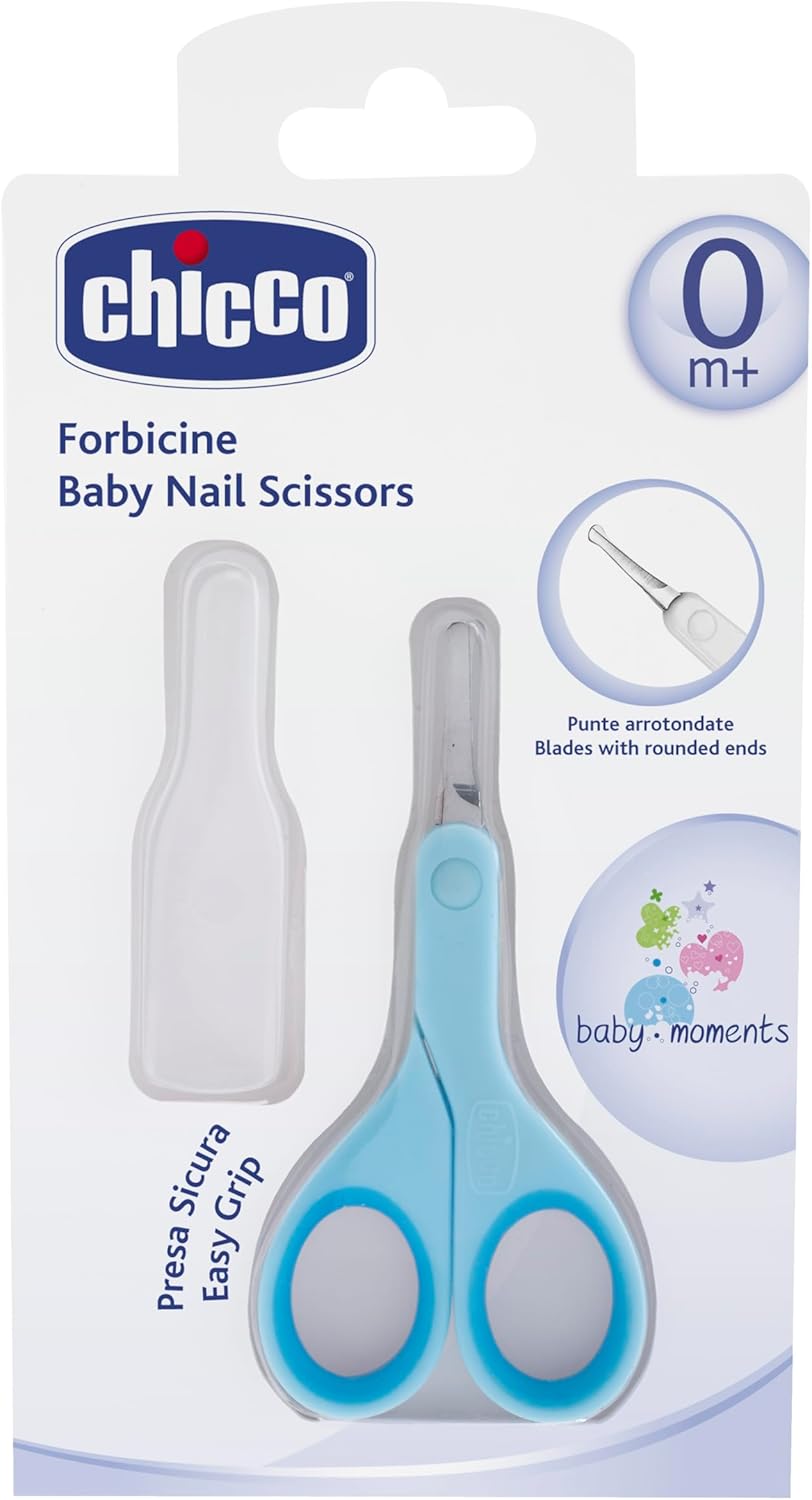 Chicco Baby Nail Scissors Precise & Stainless Steel - Light Blue
