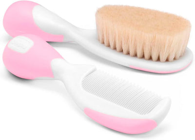 Chicco Baby Brush & Comb Set Soft & Safe for Delicate Scalp 