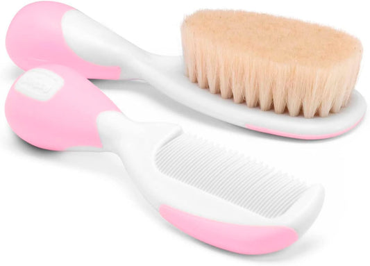 Chicco Baby Brush & Comb Set Soft & Safe for Delicate Scalp 