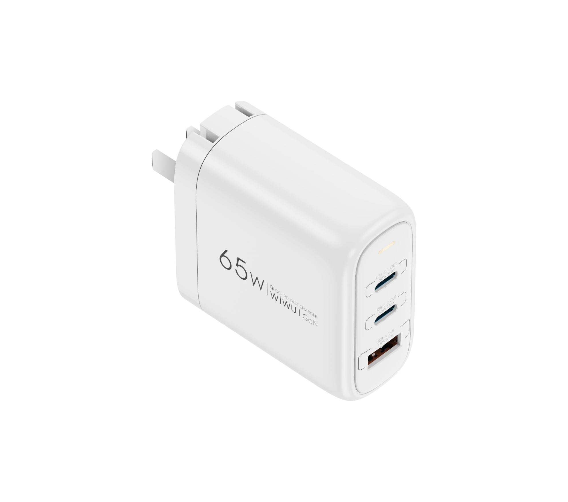 WIWU Ark GaN 65W Fast Charger QC & PD Multi Port Power - White