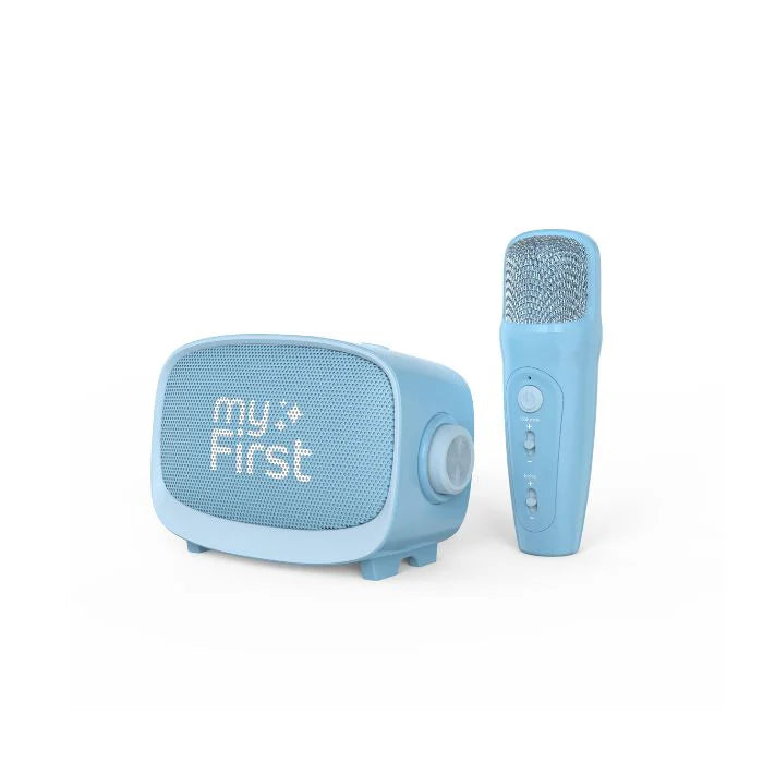 myFirst Voice 2 – Kids Portable Karaoke Machine with Wireless Mic & Voice Filters | Blue