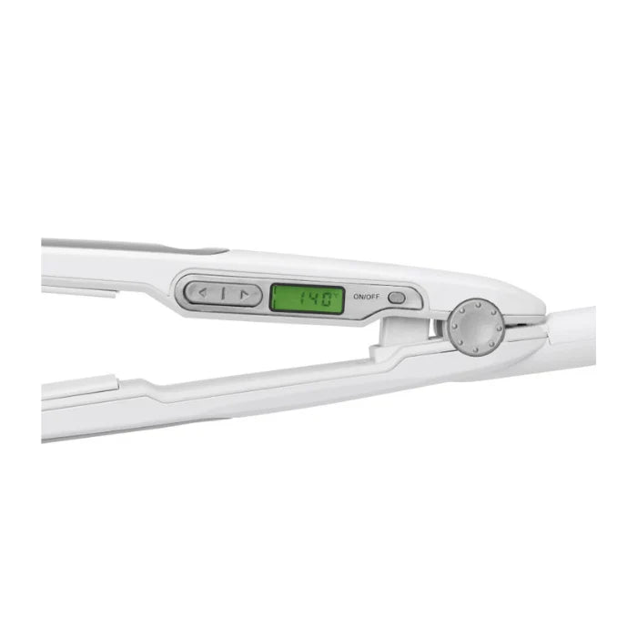 AEG Ceramic Hair Straightener HC 5585 – 16-Stage Temperature Control 50–200°C, LCD Display & Auto Shut-Off | White