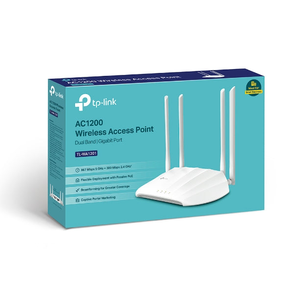 نقطة وصول لاسلكية Gigabit AC1200 من TTP-Link، 4 هوائيات قابلة للفصل نقطة وصول لاسلكية Gigabit AC1200 من TTP-Link، 4 هوائيات قابلة للفصل