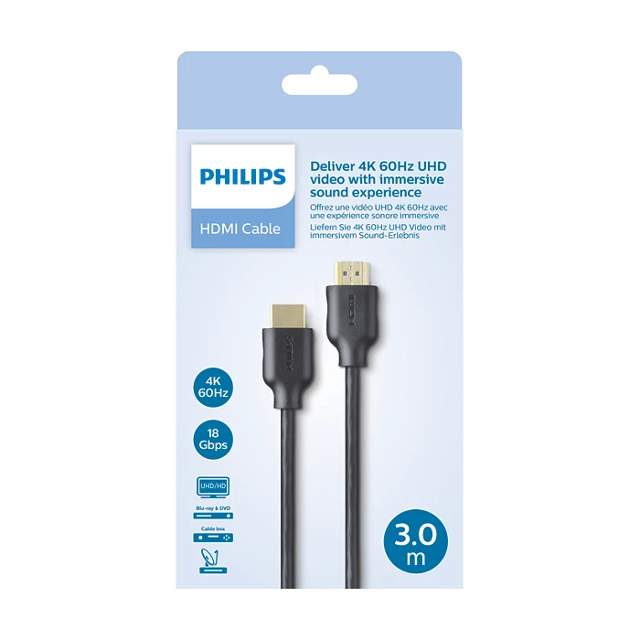 Philips SWV5531/40 HDMI Cable 4K UHD 60fps High Speed