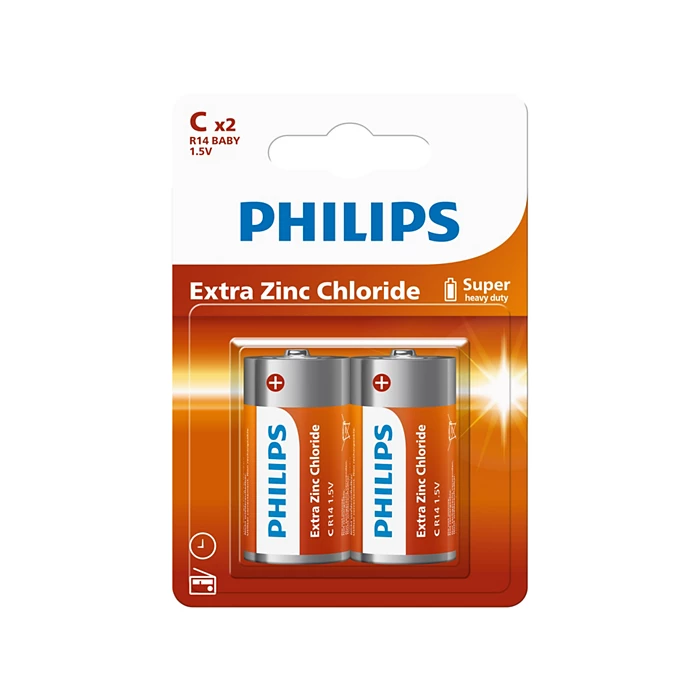 Philips R14G2B/40 Zinc Carbon C Battery