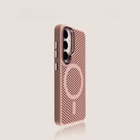 Black Honeycomb Heat Dissipation Magnetic Case for Samsung Galaxy S25 Ultra