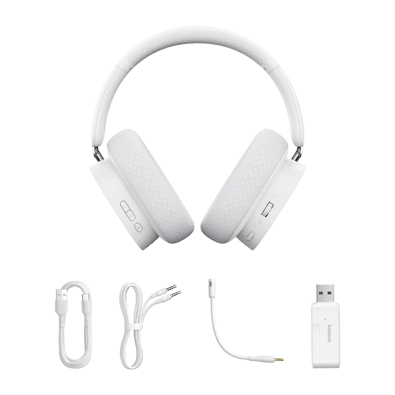 Baseus AeQur GH02 Gaming Wireless Headphones - Moon White Baseus AeQur GH02 Gaming Wireless Headphones - Moon White