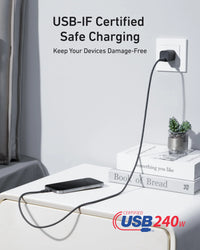 كابل أنكر USB-C إلى USB-C بقوة 240 واط
