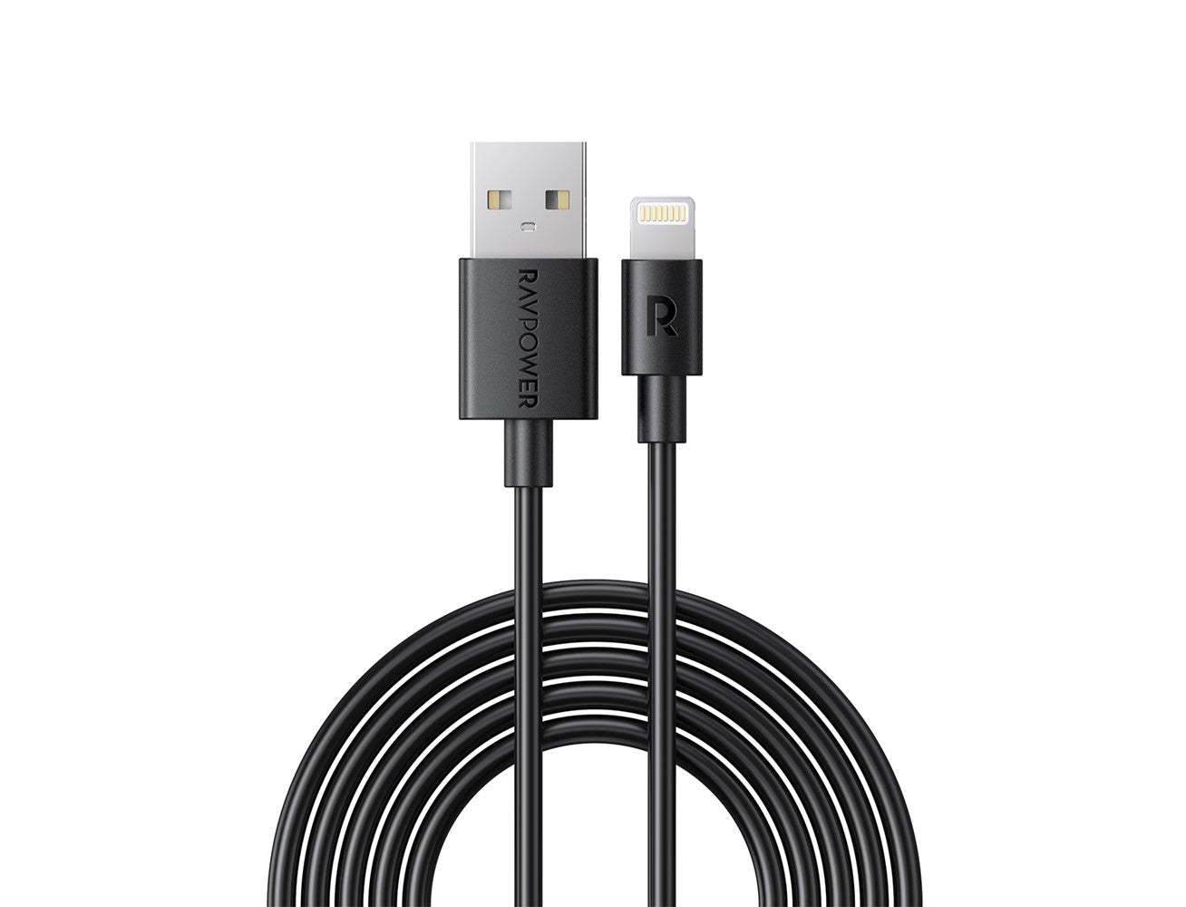RAVPOWER USB A to Lightning Cable 2m TPE - Black