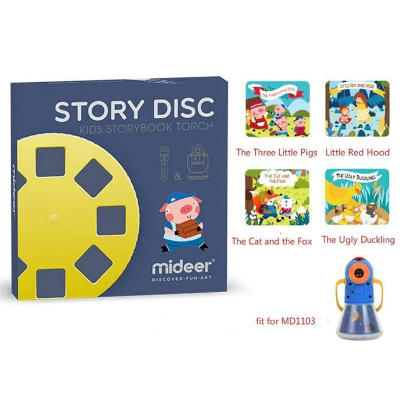 Mideer Kids Story Book Torch Disc Sets