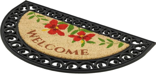 Astra Coco Relief Half Round Door Mat 45×75 cm