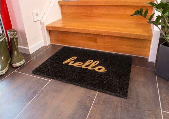 Astra Coco Glitter Entrance Mat 40×60 cm - Black & Gold