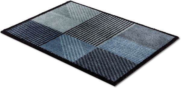 Schöner Wohnen Manhattan Doormat 50×70 cm - Blue & Black Stylish
