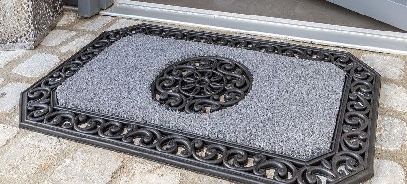 Astra Coco Twin Door Mat 45×75 cm – Grey & Black