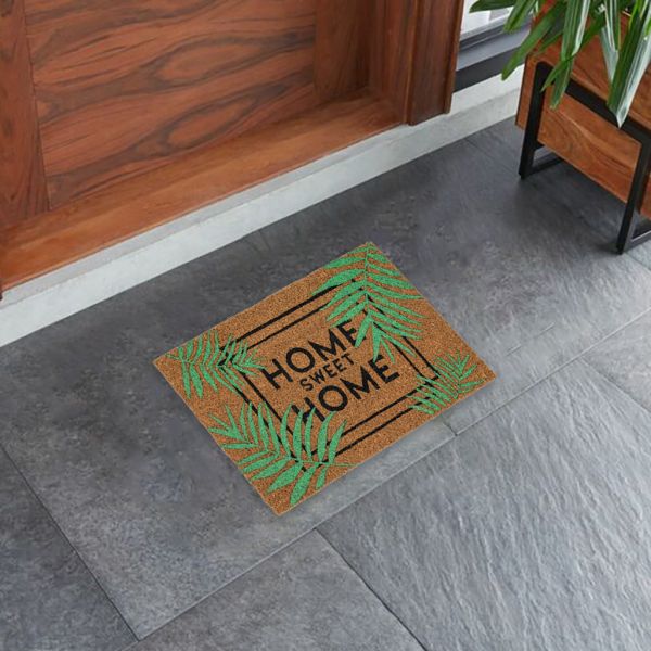 Astra Coco Glitter Entrance Mat 40×60 cm - Beige & Green