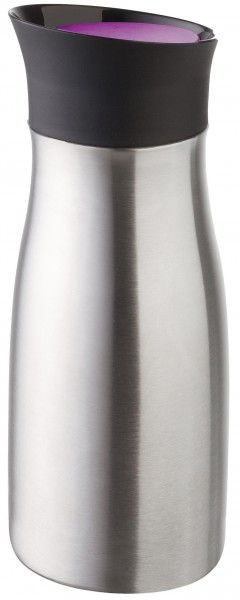 مطرة Helios Click N Drink 400 مل – ستيل وبنفسجي أنيقة