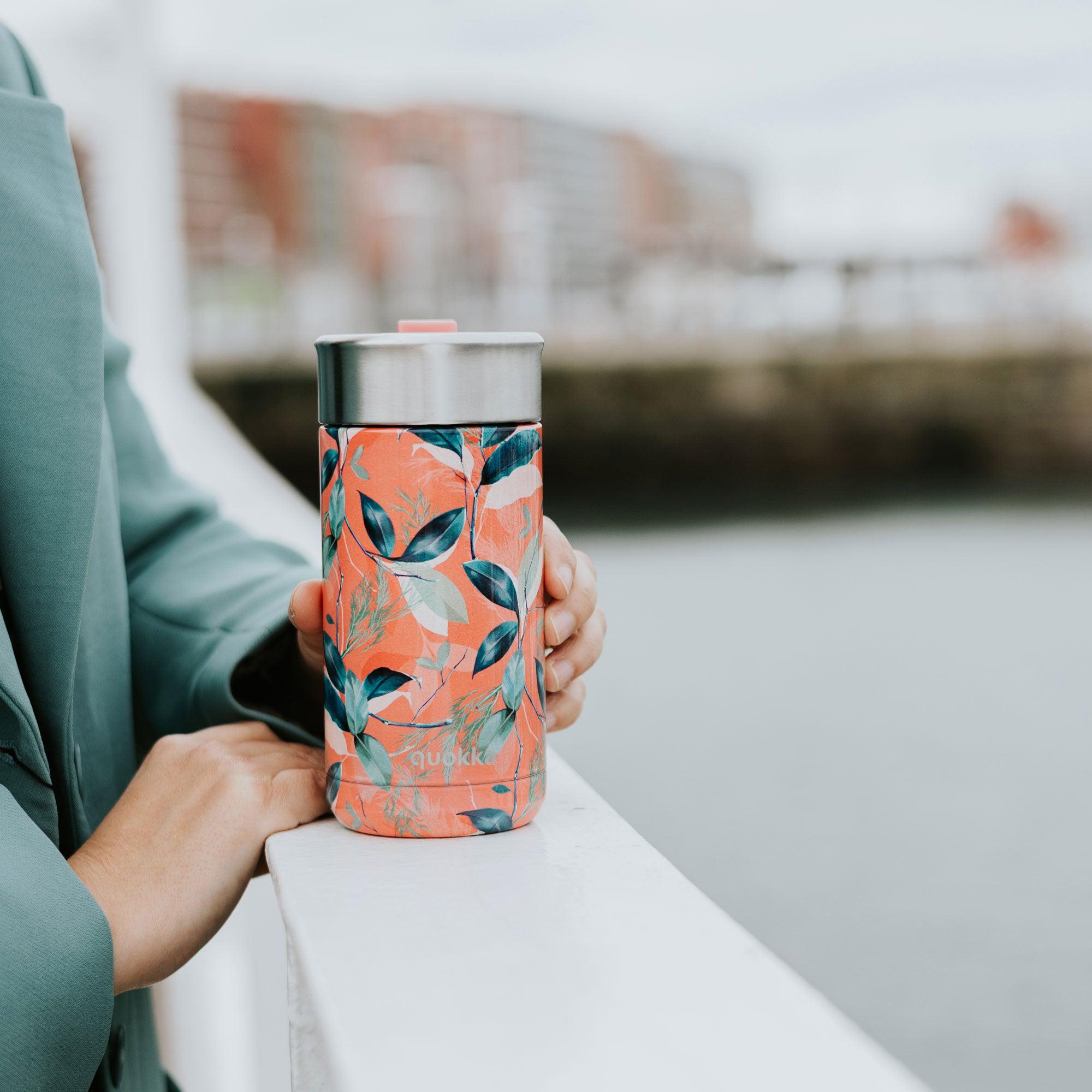 Quokka Thermal Coffee/Tea Tumbler with Infuser - Exotic Pink 400ml