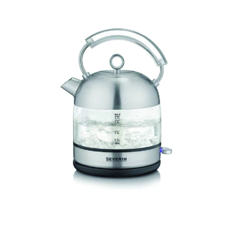 Severin Retro Glass Kettle 2400W – 1.7L, Elegant Design Severin Retro Glass Kettle 2400W – 1.7L, Elegant Design