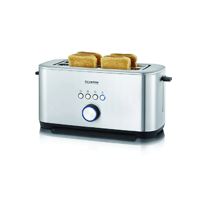 محمصة سيفيرين ذات الفتحة الطويلة - 1400 واط، فولاذ مقاوم للصدأ