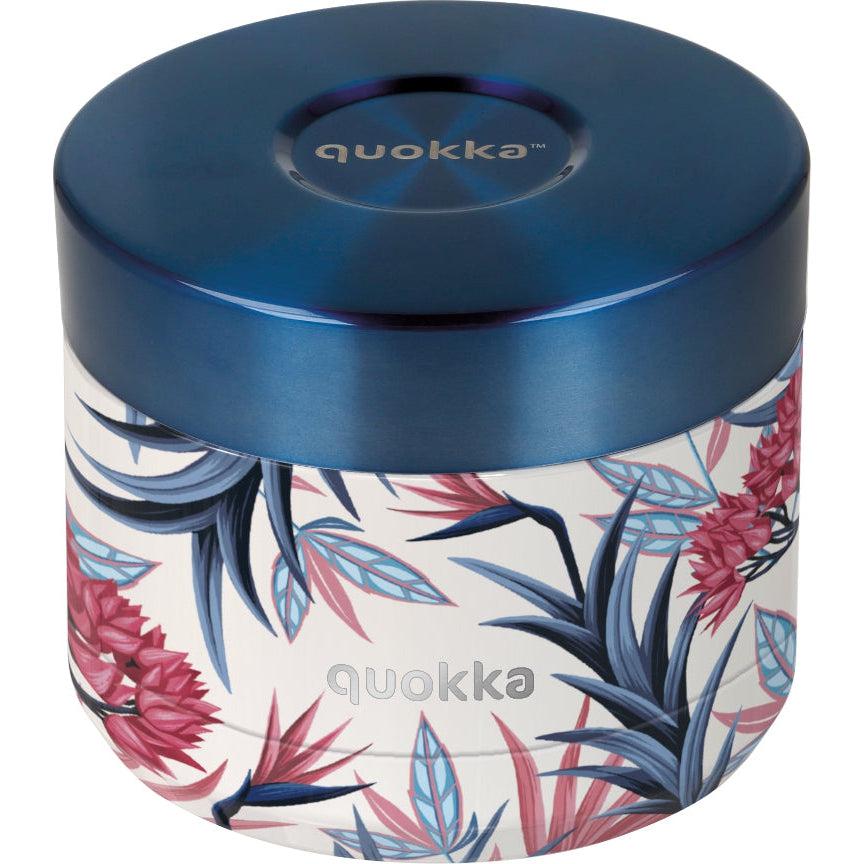 QUOKKA Thermal Food Jar 369ml - Whim Blue Garden Design QUOKKA Thermal Food Jar 369ml - Whim Blue Garden Design