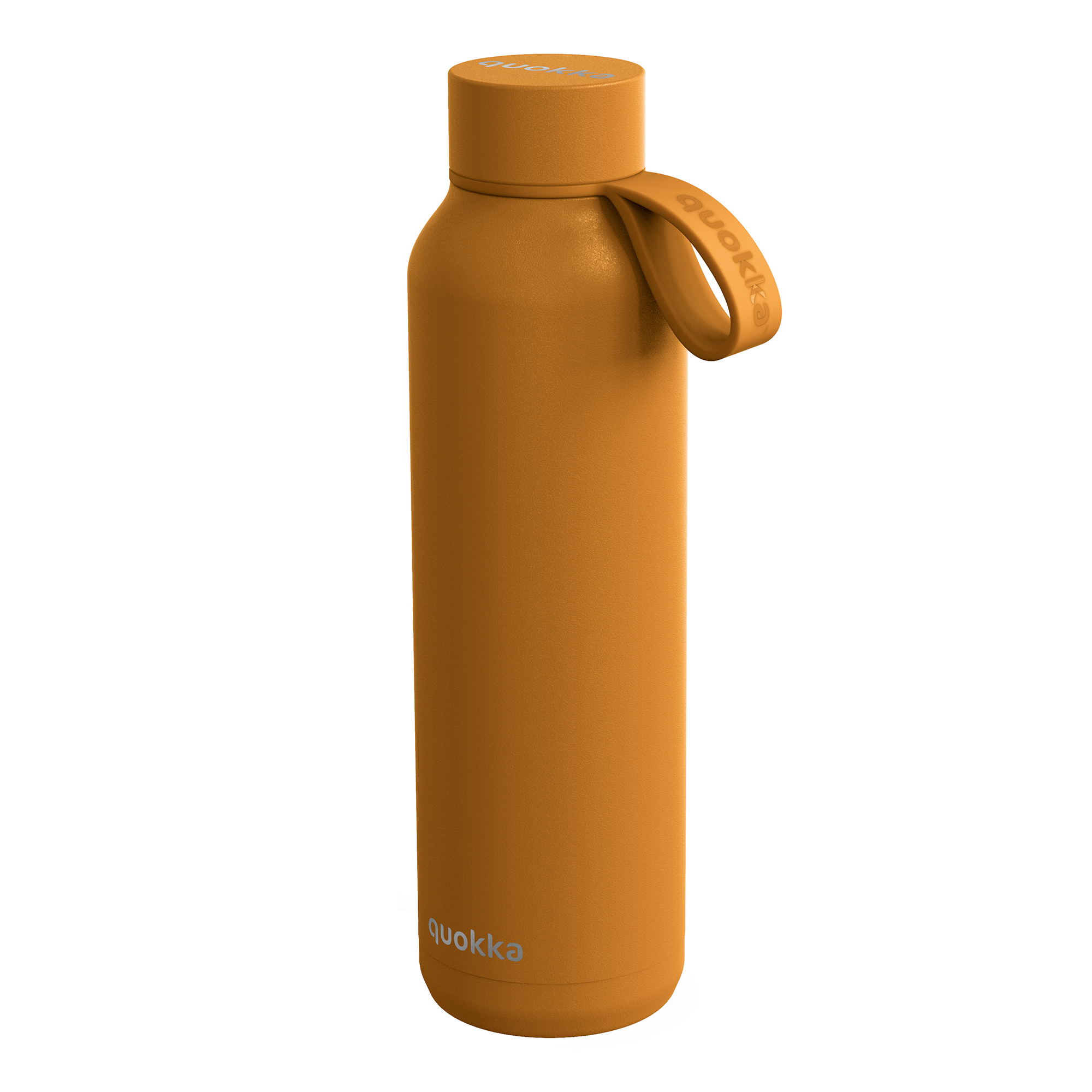 QUOKKA THERMAL SS BOTTLE SOLID WITH STRAP MUSTARD 630 ML