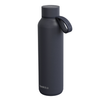 QUOKKA THERMAL SS BOTTLE SOLID WITH STRAP SLATE 630 ML