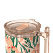 Quokka Drop Safe Thermal Stainless Steel Mug Wave Floral Peach 260 ml
