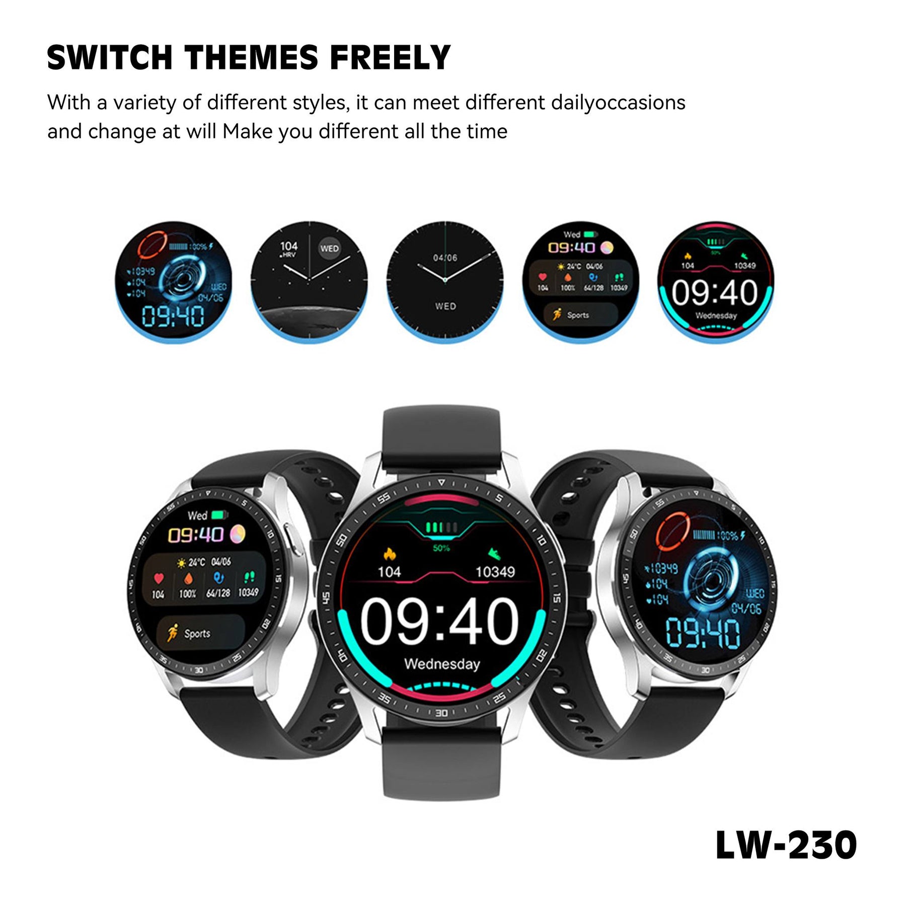 LENYES SMART WATCH - Black LENYES SMART WATCH - Black