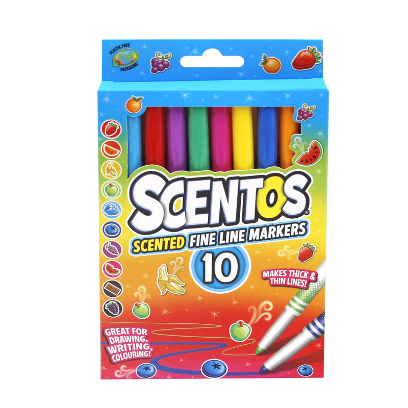 SCENTOS 10 FINE LINE MARKERS - Bold