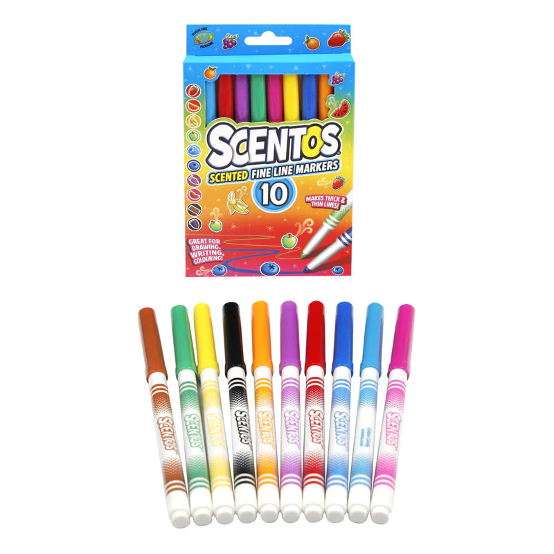 SCENTOS 10 FINE LINE MARKERS - Bold