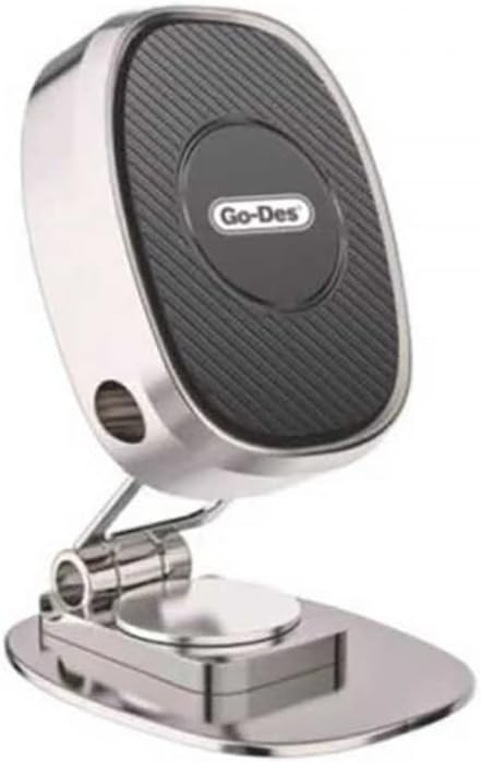 Go-Des Folding Magnetic Car Phone Holder 360° Rotating Highly Adjustable Mobile Phone Holder