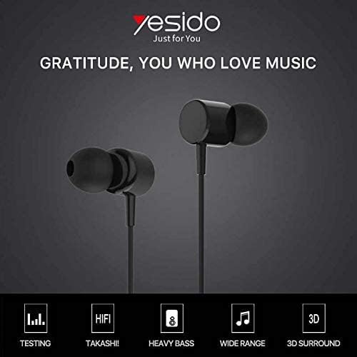 Yesido YH16 3D Stereo Earphones | Deep Bass & Microphone Yesido YH16 3D Stereo Earphones | Deep Bass & Microphone