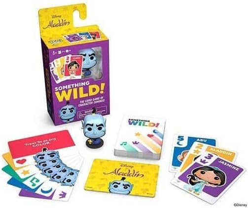 من فانكو Funko Signature Games: Something Wild Card Game- Aladdin أوراق لعب مع مجسمات مصغرة لشخصيات كرتونية