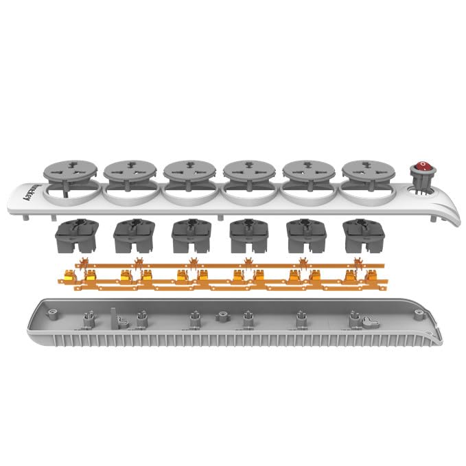 Huntkey 6-Outlets Power Strip 2m Cord Safe and Durable Huntkey 6-Outlets Power Strip 2m Cord Safe and Durable